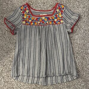 Savanna Jane Multicolor Embroidered Top